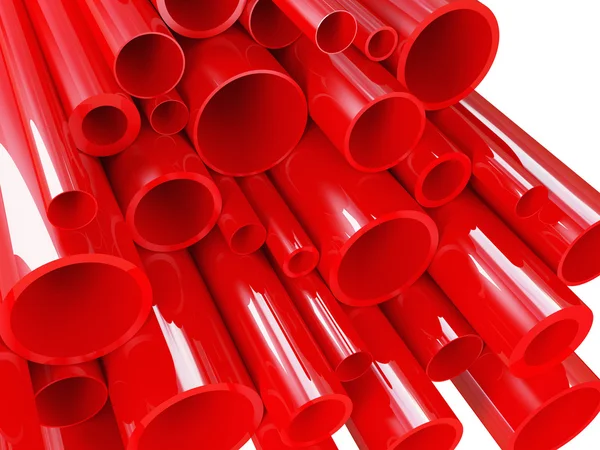 Красные трубы — стоковое фото