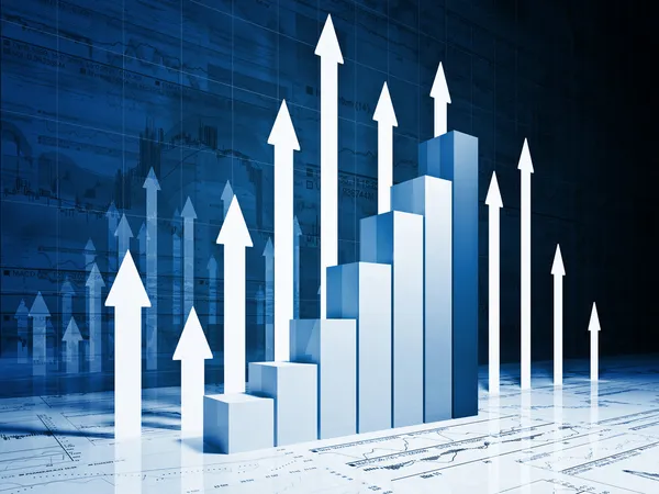 Grow business chart — Stock Photo, Image