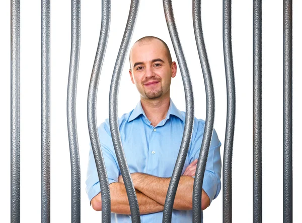 Confident man try to escape — Stock Photo, Image