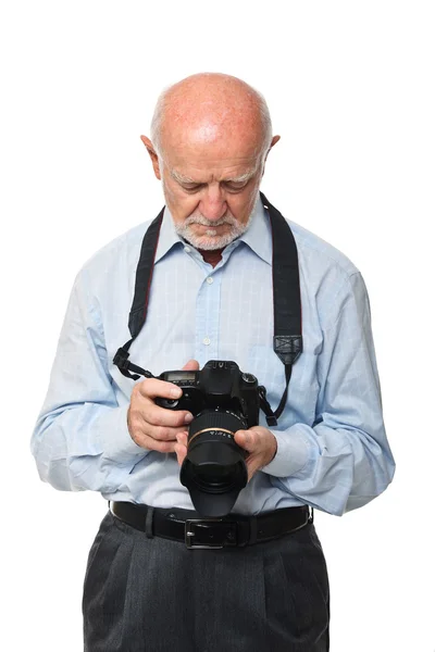 Starszy fotograf — Zdjęcie stockowe