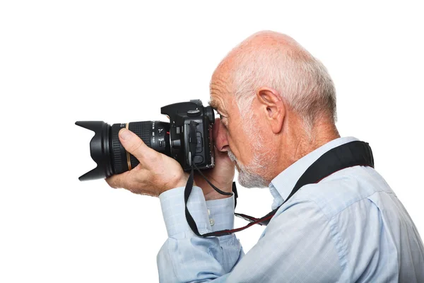 Senior Fotograf — Stockfoto