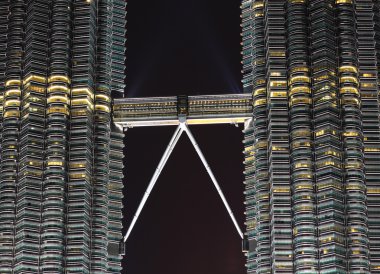 Petronas tower bridge detail clipart