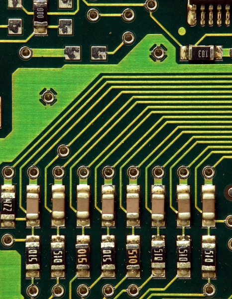 Macro Image of a Computer Motherboard — Stock Photo, Image