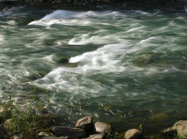 Průzračné vody horského potoka — Stock fotografie