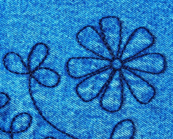 Closeup of Denim Fabric — Stock Photo, Image