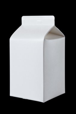 Milk Box per half liter on black clipart