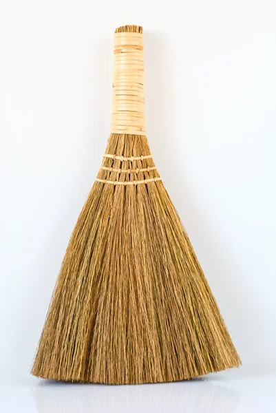 Broom straw on white background — Stock Photo, Image