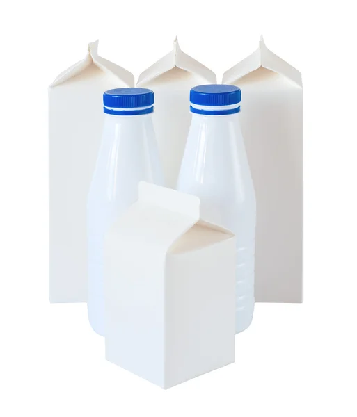 Молочные коробки — стоковое фото