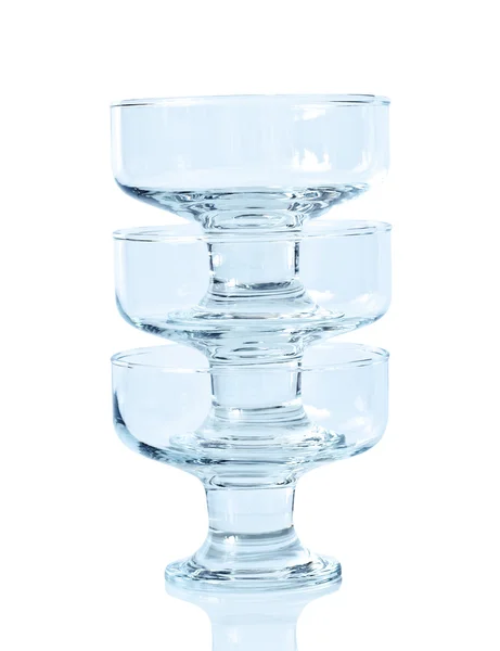 Tři skla-Zmrzlinový pohár — Stock fotografie