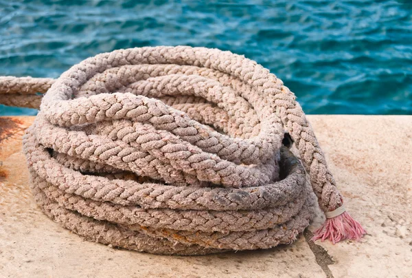 stock image Old mooring rope