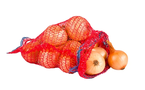Cebolas frescas em um pacote — Fotografia de Stock