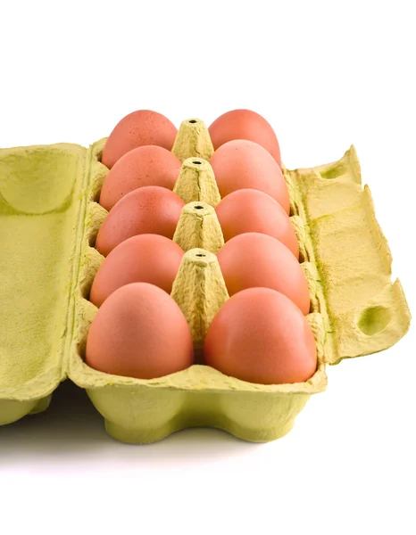 在包中的十个蛋 — 图库照片