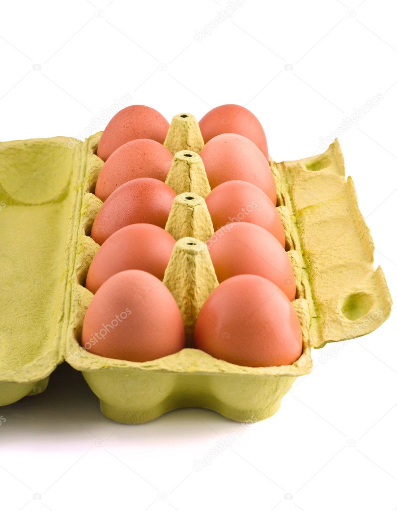 Ten eggs in package