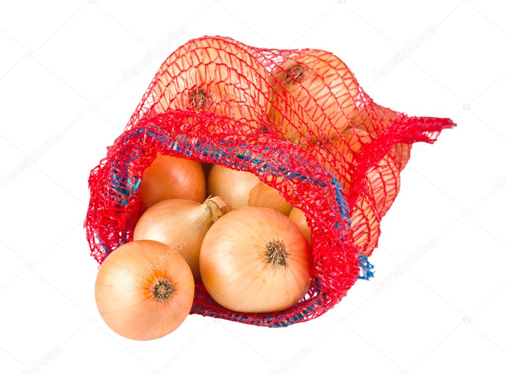 Fresh onions in package