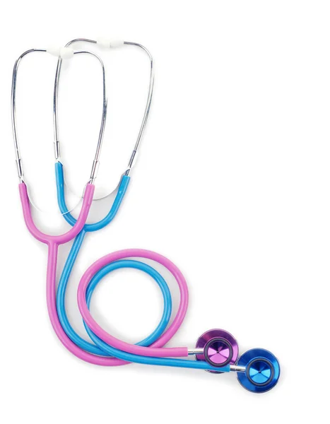粉色和蓝色听诊器 — 图库照片