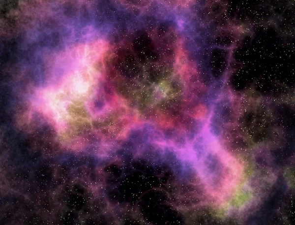 Przestrzeni kosmicznej chmury Mgławica i gwiazdy — Zdjęcie stockowe