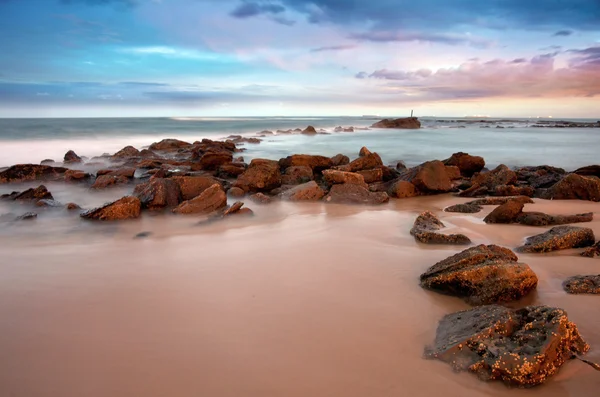 Spiaggia al tramonto a Newcastle — Foto Stock