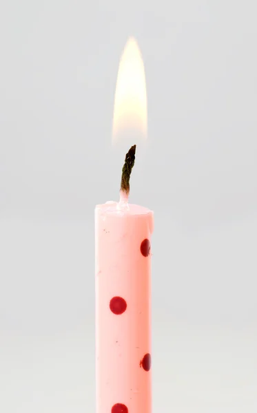 Single birthday candle — Stock Photo, Image