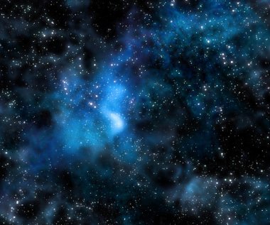 Starry deep outer space nebula and galaxy clipart