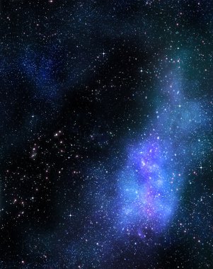 Starry deep outer space nebual and galaxy clipart