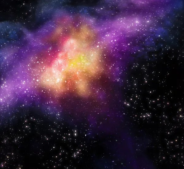 별이 빛나는 배경의 깊은 우주 공간 — 스톡 사진