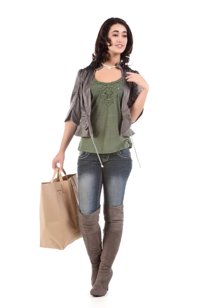 쇼핑을 하는 젊은 여자 — 스톡 사진