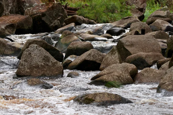 Спешка воды в реке — стоковое фото