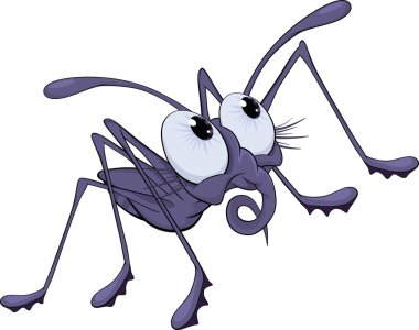 Small spider.Cartoon clipart