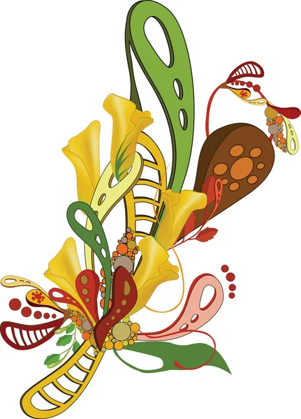 花の抽象的なパターン — ストックベクタ