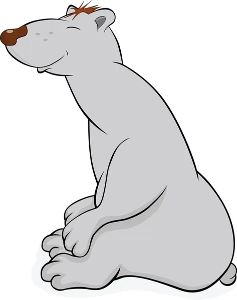 Polar bear.Cartoon — Stock Vector