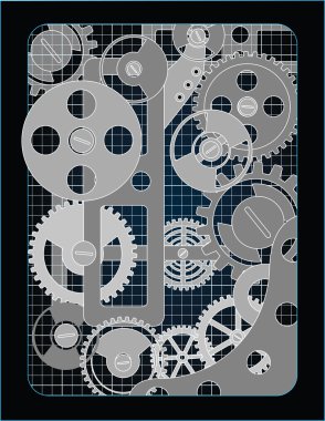 Background with gears clipart