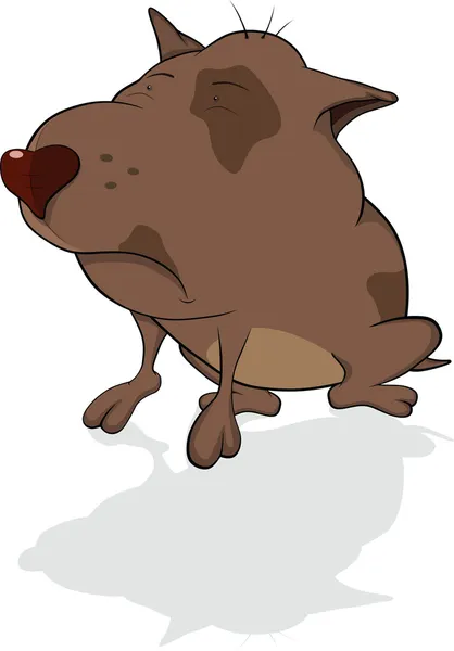 Smutný dog.cartoon — Stockový vektor