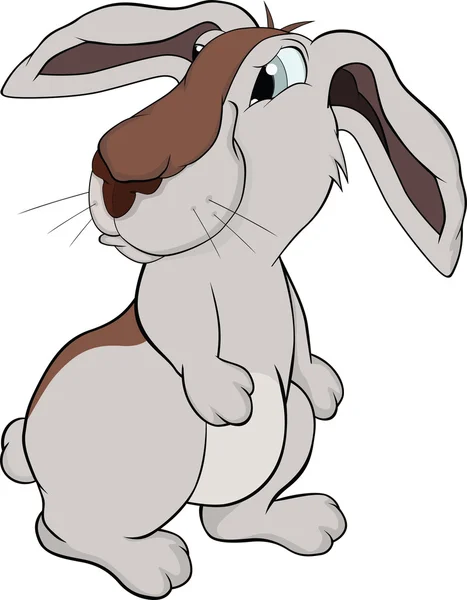 Conejo enojado. Dibujos animados — Vector de stock