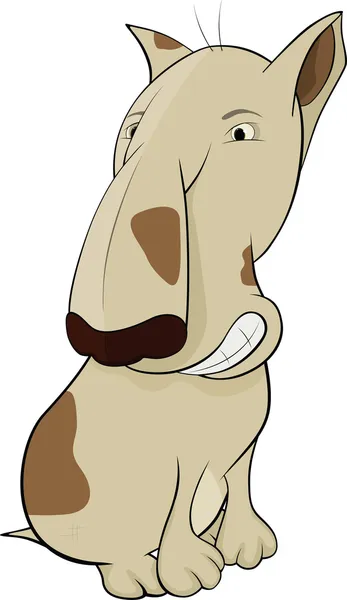 Cão. Bull Terrier. Desenhos animados —  Vetores de Stock