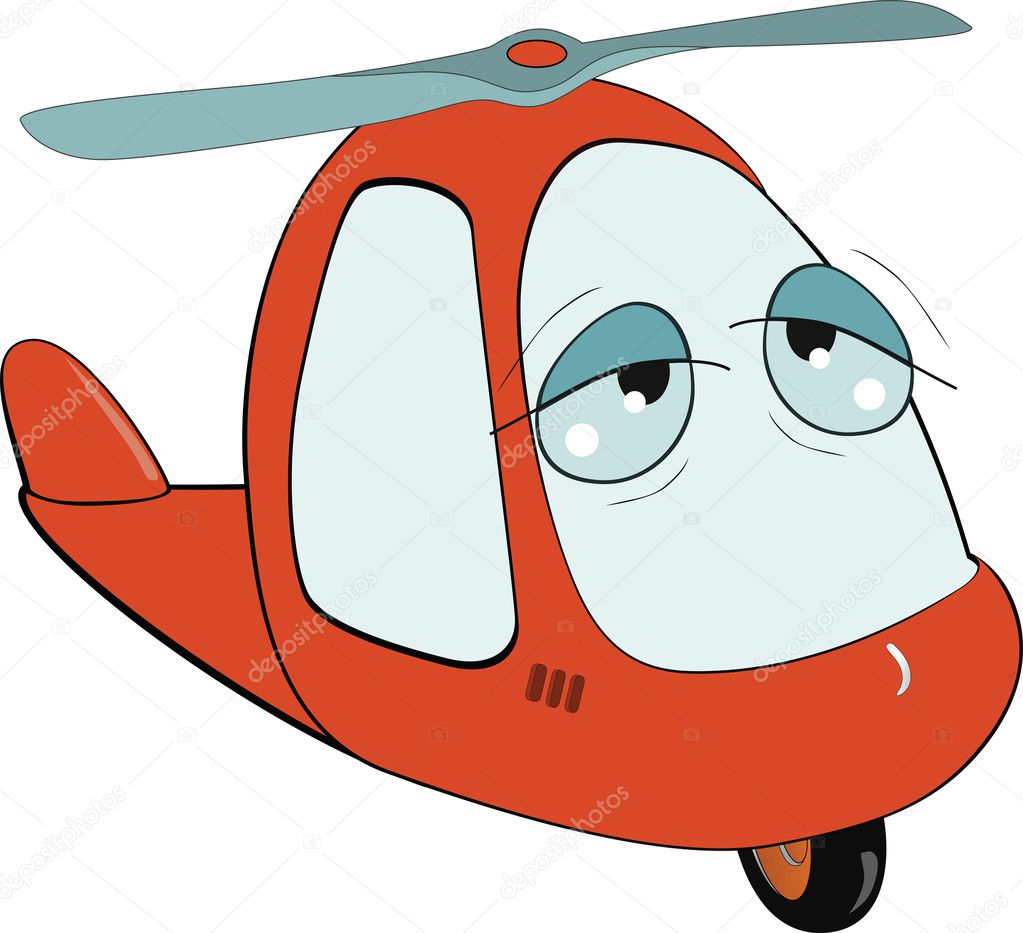 The little toy helicopter. Cartoon