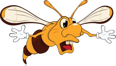 Wasp .Caricature clipart