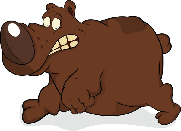 Strach medvěda. kreslený — Stockový vektor