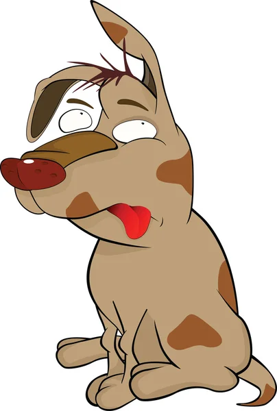 雑種犬です。漫画 — ストックベクタ