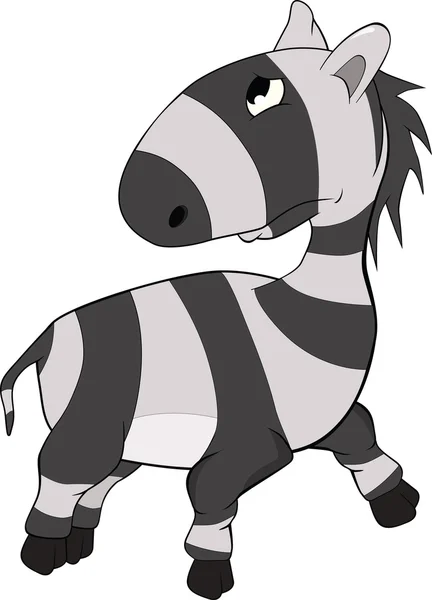 Zebra het kind. Cartoon — Stockvector