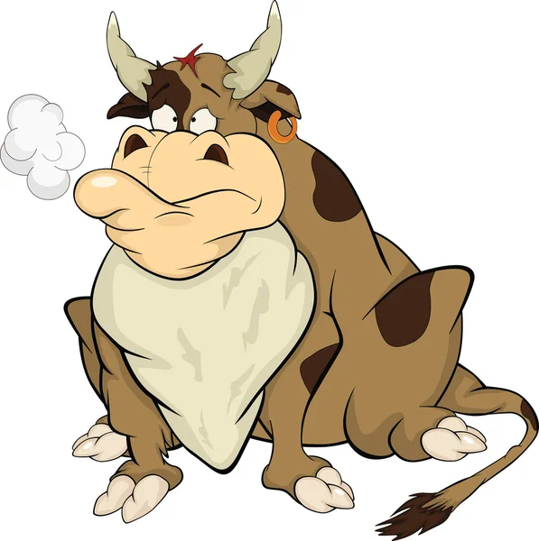 Bull. Cartoon — Stock Vector