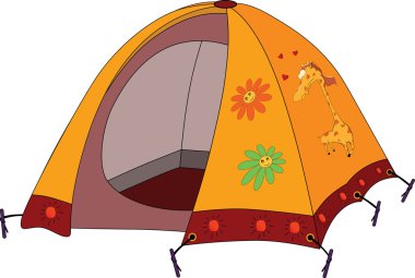 Children's tourist tent clipart