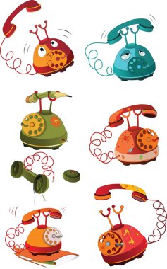 The complete set of phones clipart