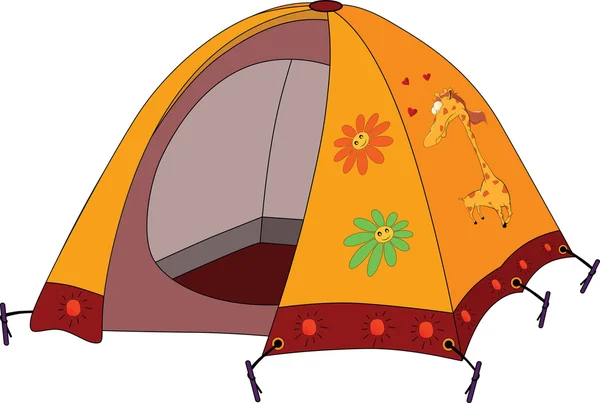 Children's tourist tent — Stock Vector