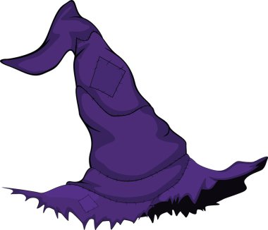 Old cap of the wizard. Cartoon clipart