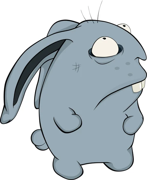 O modrý králík. kreslený — Stockový vektor
