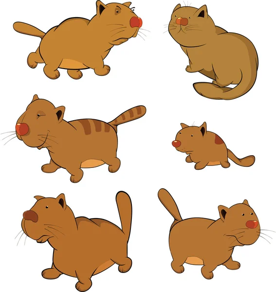 Cats.Clip-Art. Cartoon — Stock Vector