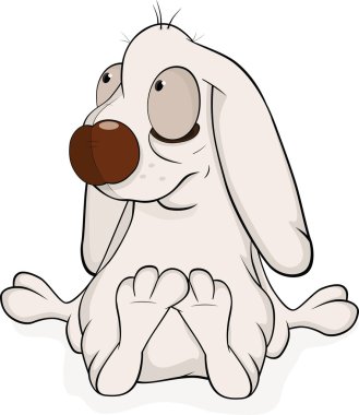 Mad rabbit.Cartoon clipart