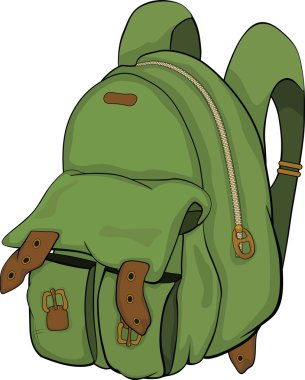 School backpack. Cartoon