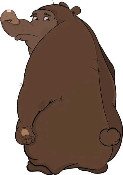 El oso ofendido. Caricatura — Archivo Imágenes Vectoriales