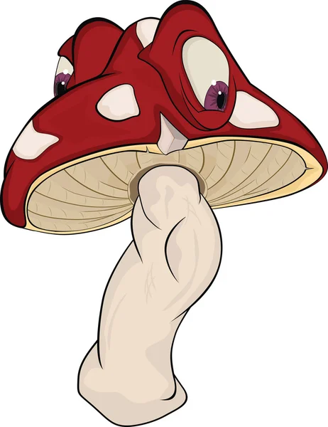 Magic mushroom. Cartoon — Stock Vector